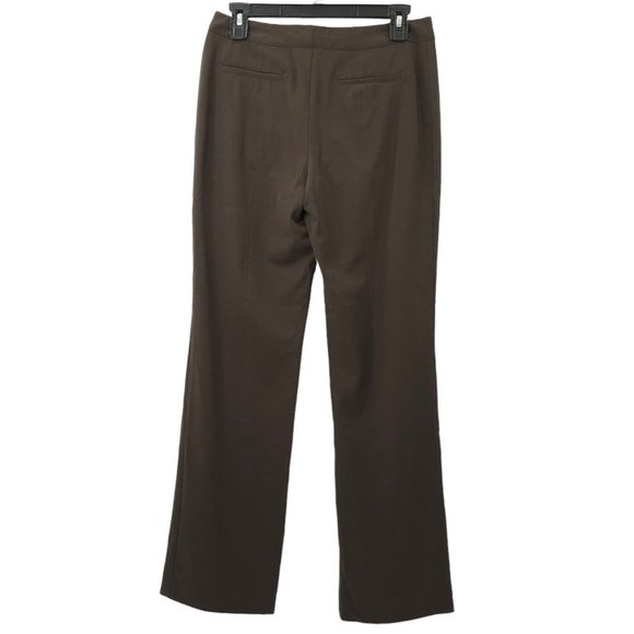 Nine West Essentials Pants Womens Sz 2 Stretch Mid Rise Flat Front Espresso NEW - Picture 2 of 12